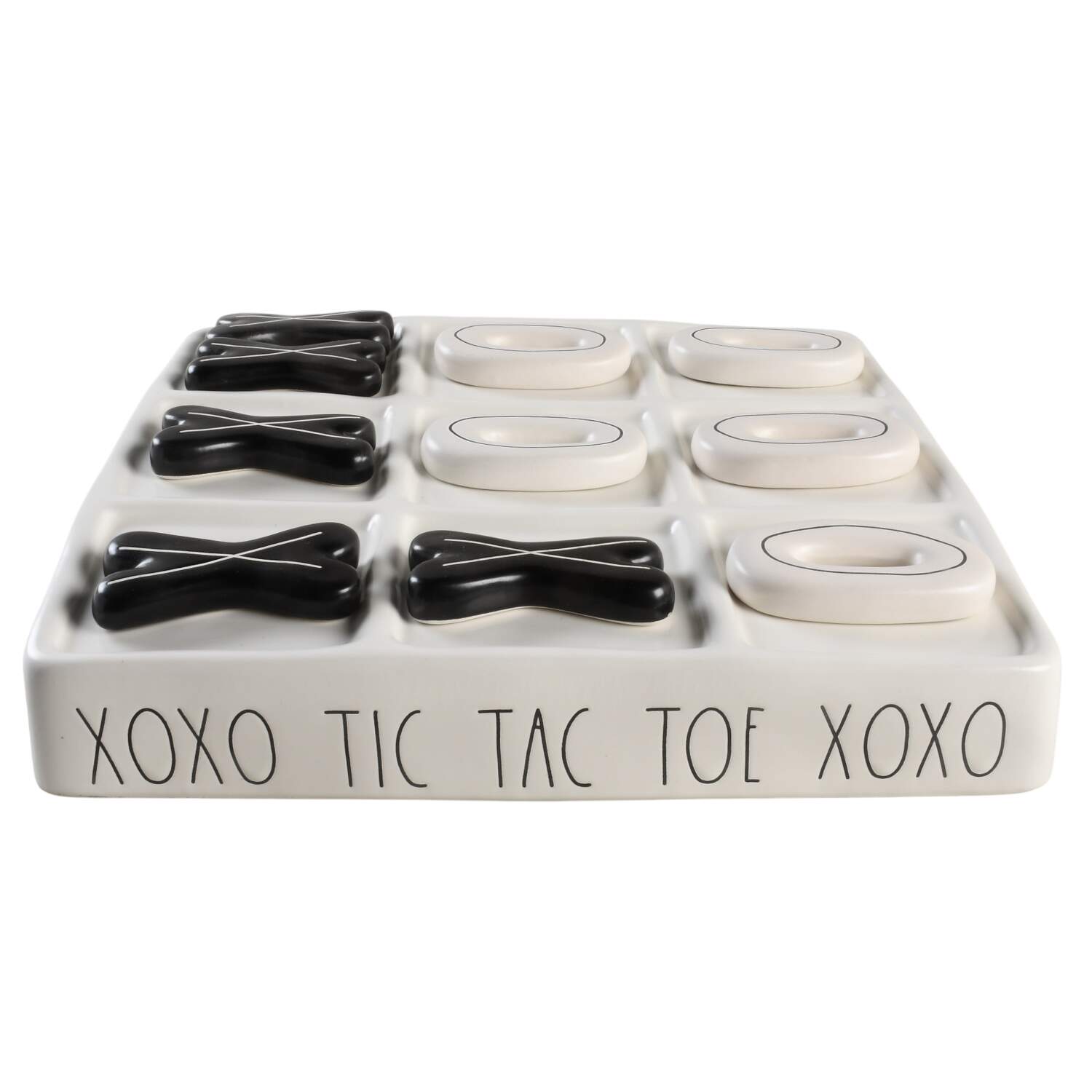 Farmhouse Tic Tac Toe Set (5 "X", 5 "O" and Game Board) by Magenta-1