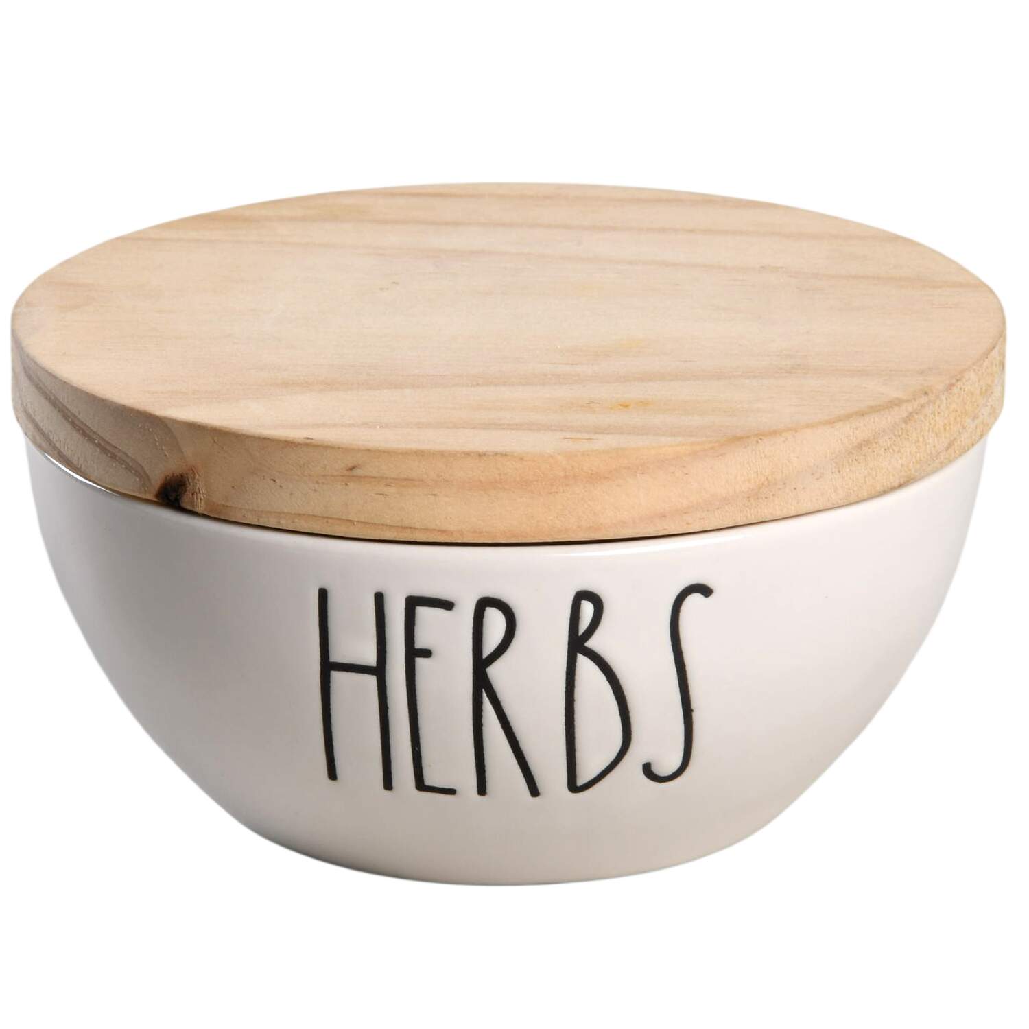 Farmhouse Spice Cellar/Pinch Bowl & Wood Lid by Magenta-1