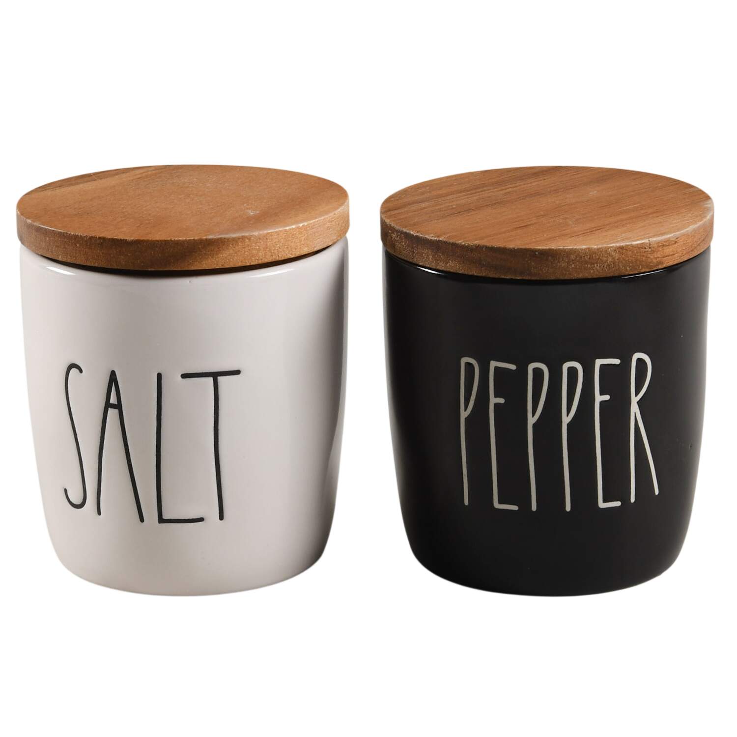 Farmhouse Salt & Pepper Cellar Set W/Lids by Magenta-1