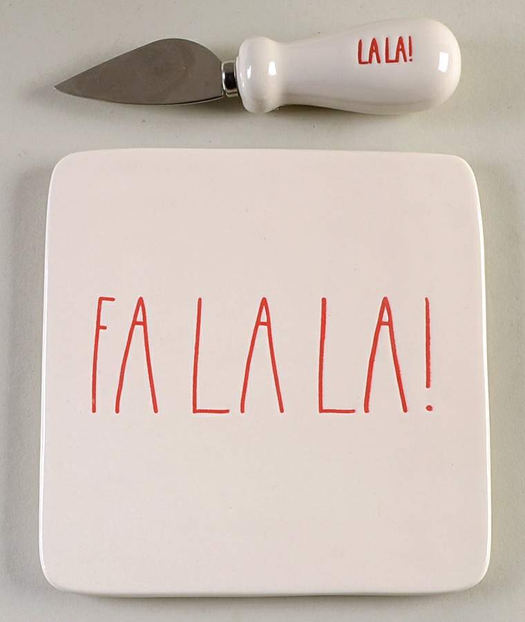 Farmhouse Holiday Cheese Tray & Knife Set by Magenta-1