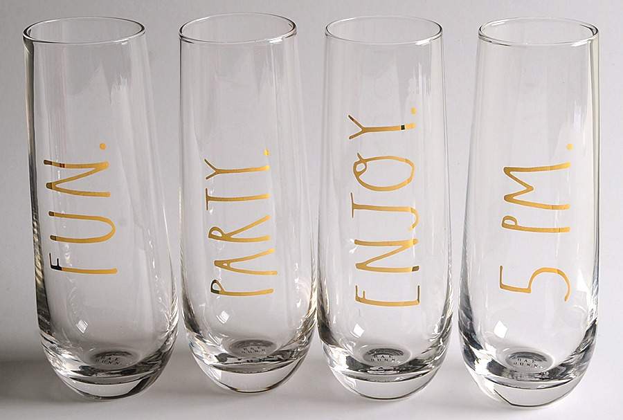 Farmhouse Glassware Stemless Champagne - Set of 4 by Magenta-1