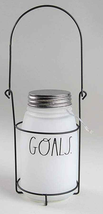 Farmhouse Glass Jar LED Light & Metal Holder by Magenta-1