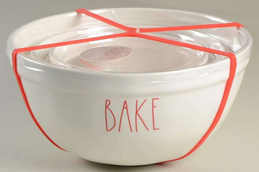 Farmhouse (3 Pc) Melamine Mixing Nesting Bowl Set(10",8",6") by Magenta-1