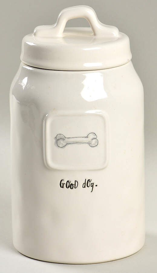 Rae Dunn Pet Products Dog Treats Canister & Lid by Magenta-1