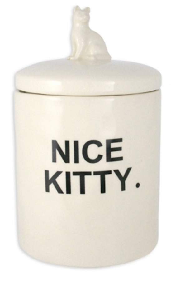 Rae Dunn Pet Products Cat Treats Canister & Lid by Magenta-1