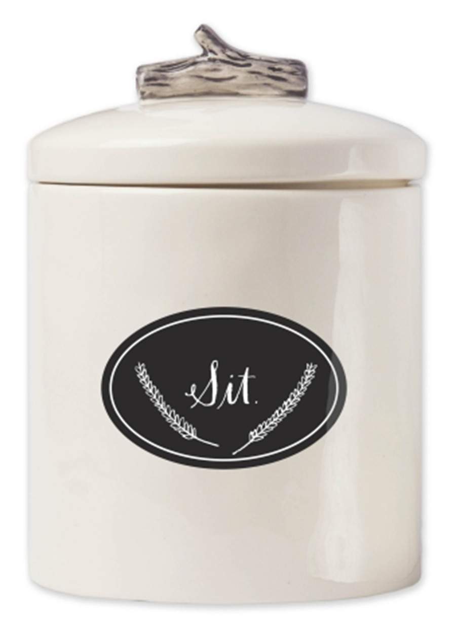 Rae Dunn Pet Products Dog Treats Canister & Lid by Magenta-1