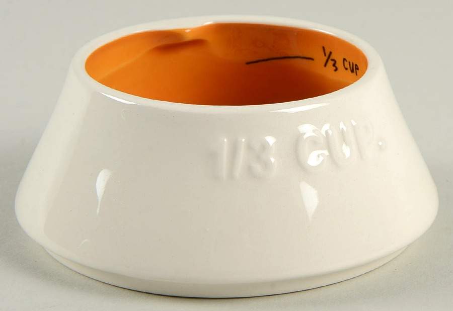 Rae Dunn Kitchenware 1/3 Cup Measuring Cup for Pear Shape Set by Magenta-1
