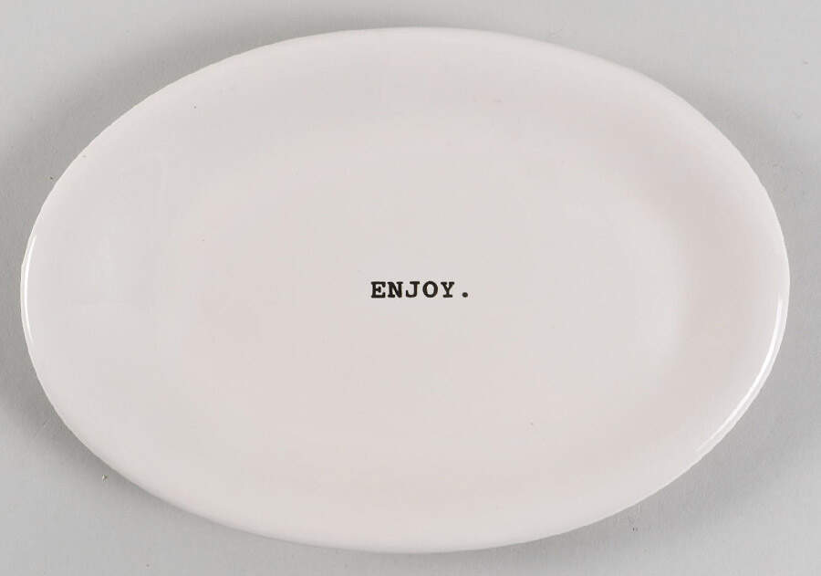 Rae Dunn Kitchenware 8" Oval Plate by Magenta-1