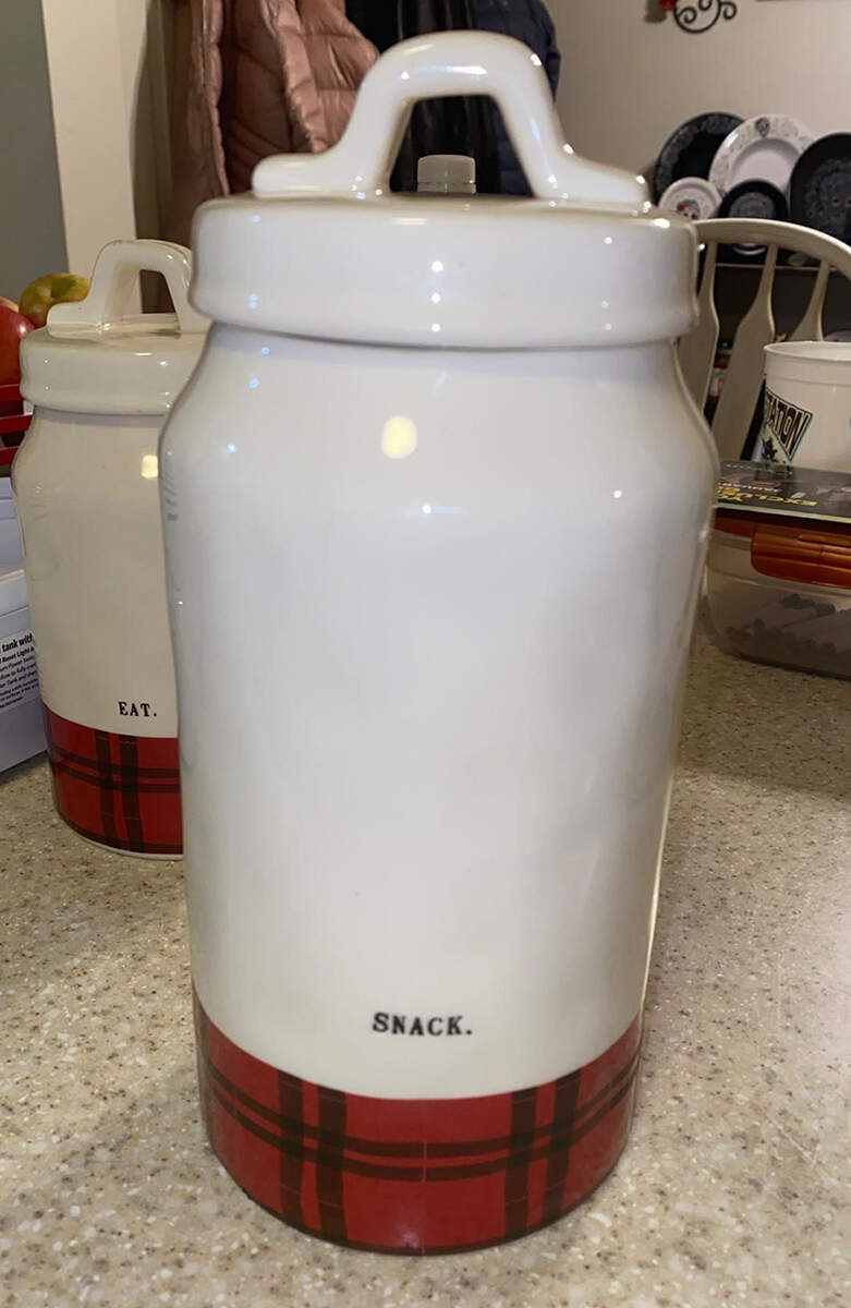 Rae Dunn Kitchenware Medium Canister & Lid by Magenta-1