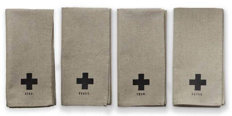 Rae Dunn Kitchenware Cloth Napkin - Set of 4 Motifs (NAPC1, NAPC2, NAPC3 & NAPCM4) by Magenta-1
