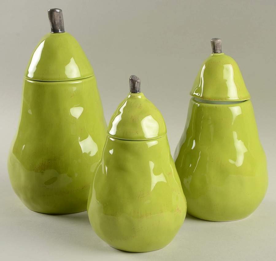 Rae Dunn Kitchenware (3 Piece) Figural Canister Set by Magenta-1