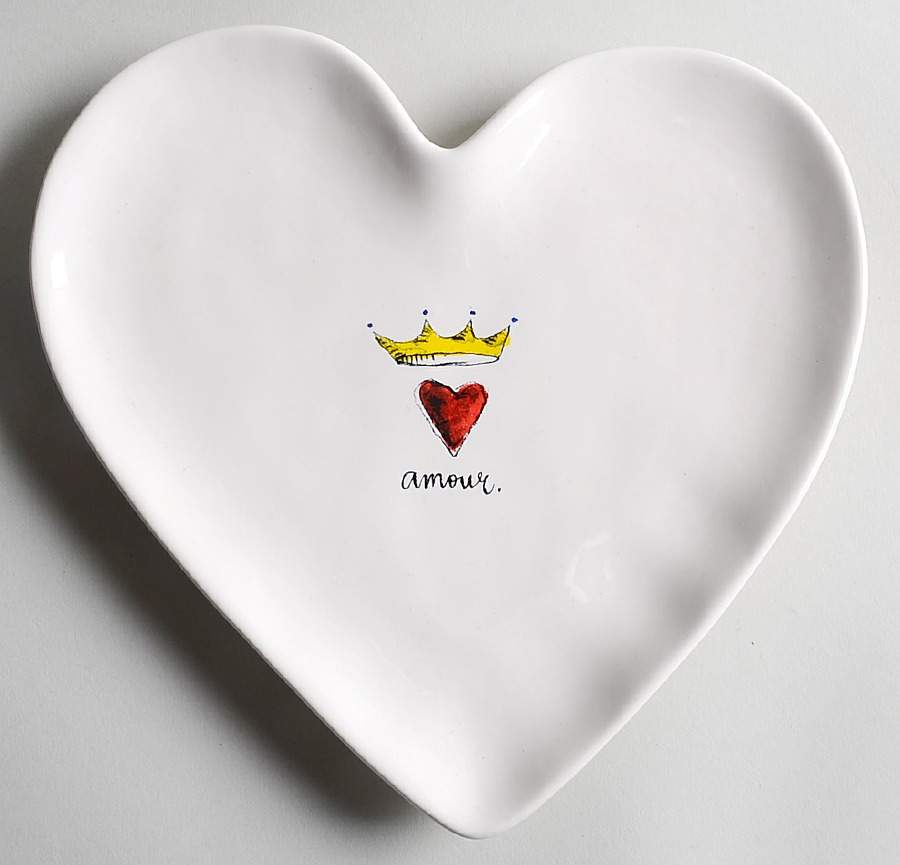 Rae Dunn Kitchenware Heart Shaped Dish by Magenta-1
