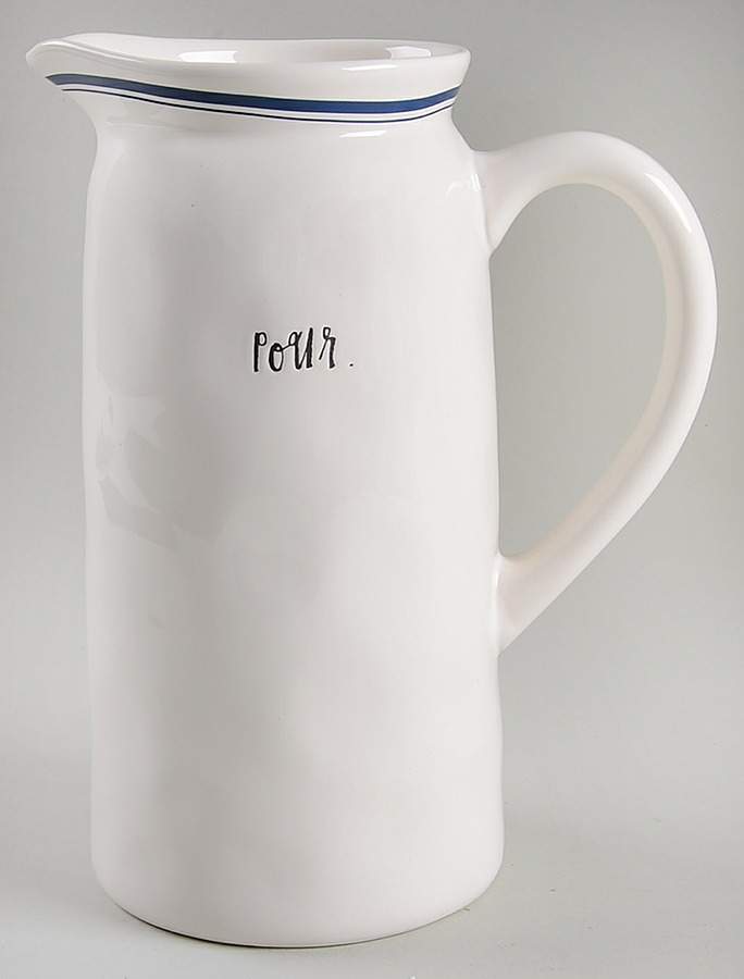 Blue Line and Stem Print 48 Oz Pitcher by Magenta-1