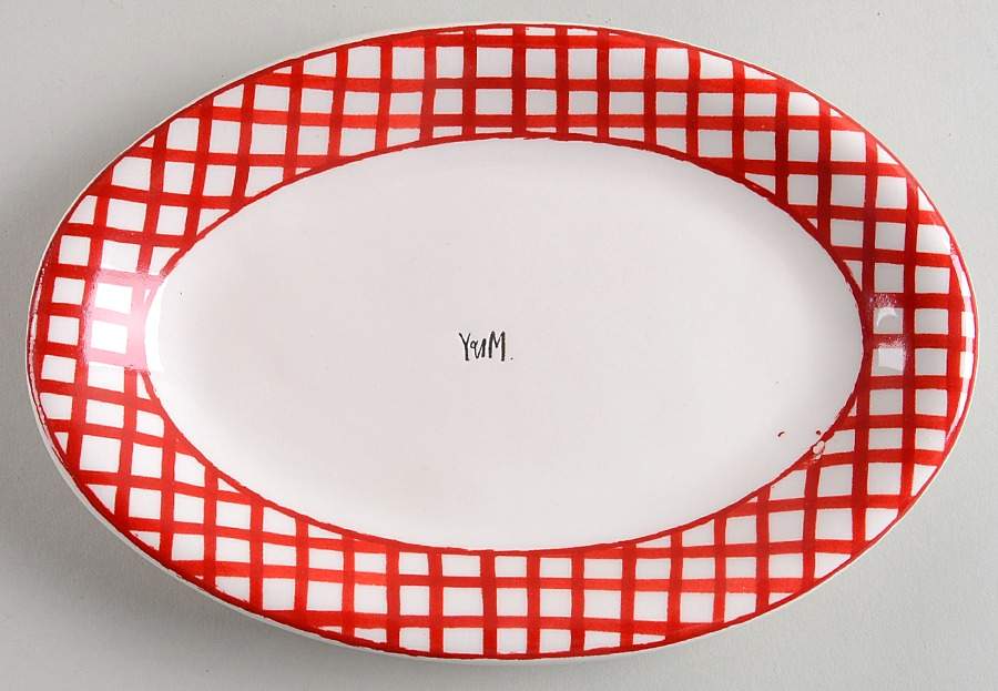 Rae Dunn Kitchenware 8" Oval Plate by Magenta-1