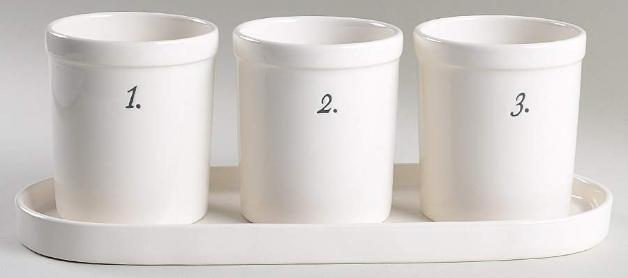 Numbers Flatware Caddy (3 Motif Holders & Tray) by Magenta-1