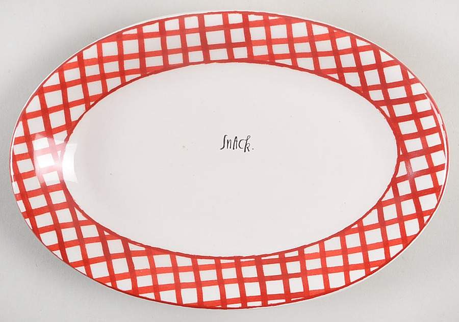 Rae Dunn Kitchenware 8" Oval Plate by Magenta-1