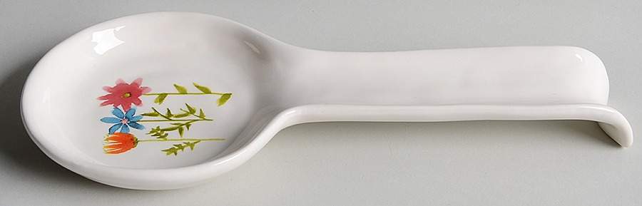 Bloom Flowers Spoon Rest/Holder (Holds 1 Spoon) by Magenta-1