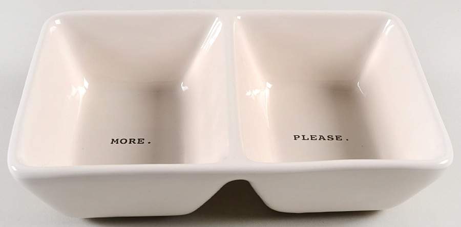 Rae Dunn Kitchenware (2 Part) Rectangular Divided Dish by Magenta-1