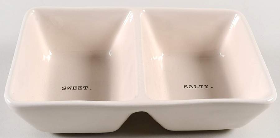 Rae Dunn Kitchenware (2 Part) Rectangular Divided Dish by Magenta-1