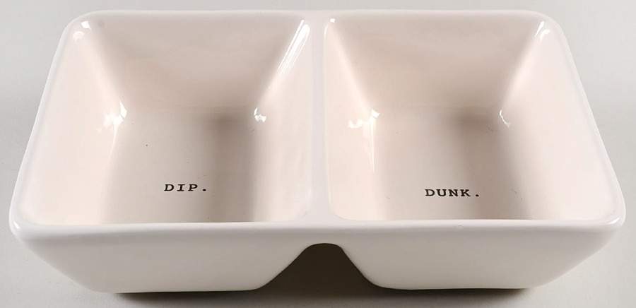 Rae Dunn Kitchenware (2 Part) Rectangular Divided Dish by Magenta-1