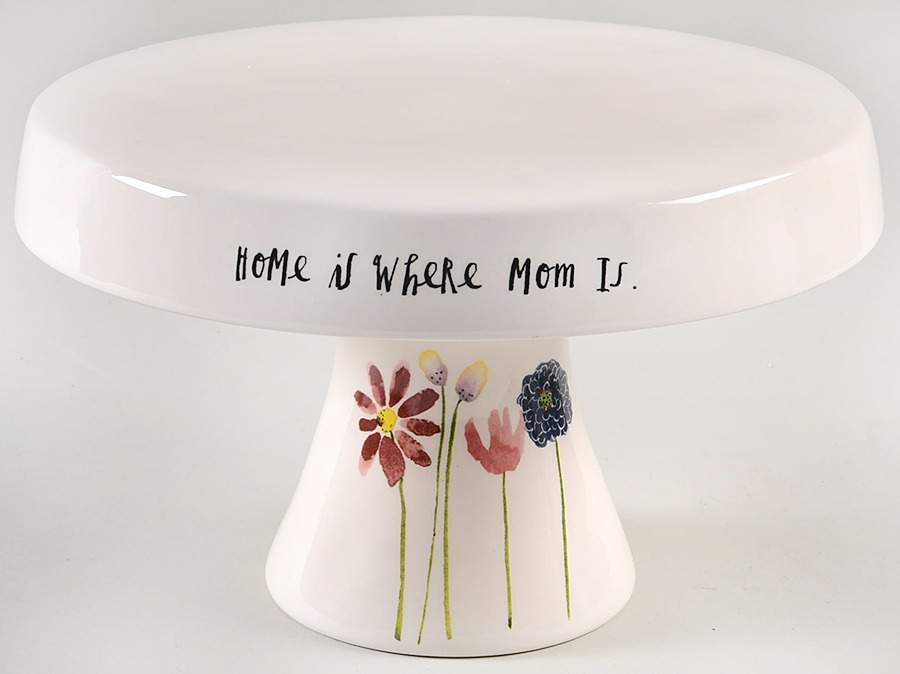 Bloom Flowers 9" Pedestal Cake Stand by Magenta-1