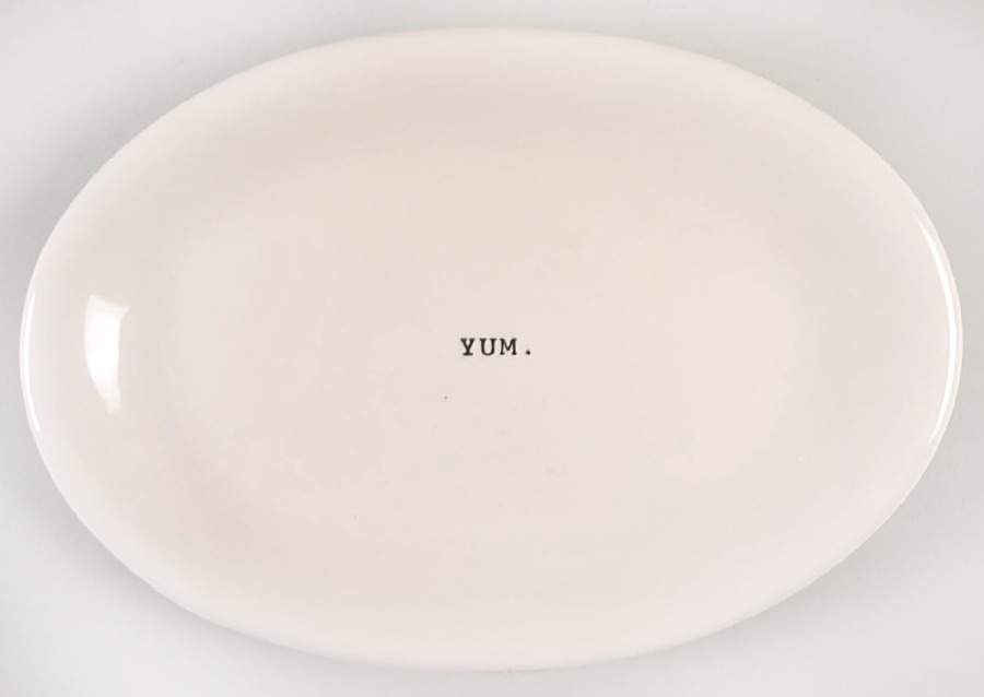 Rae Dunn Kitchenware 8" Oval Plate by Magenta-1