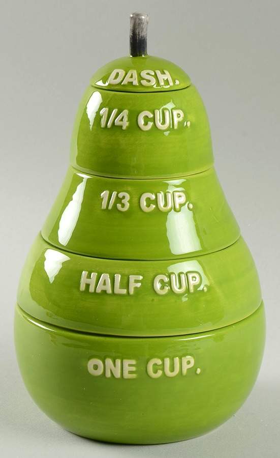 Rae Dunn Kitchenware (5 Pc) Pear Shape Stacking Measuring Cup Set by Magenta-1