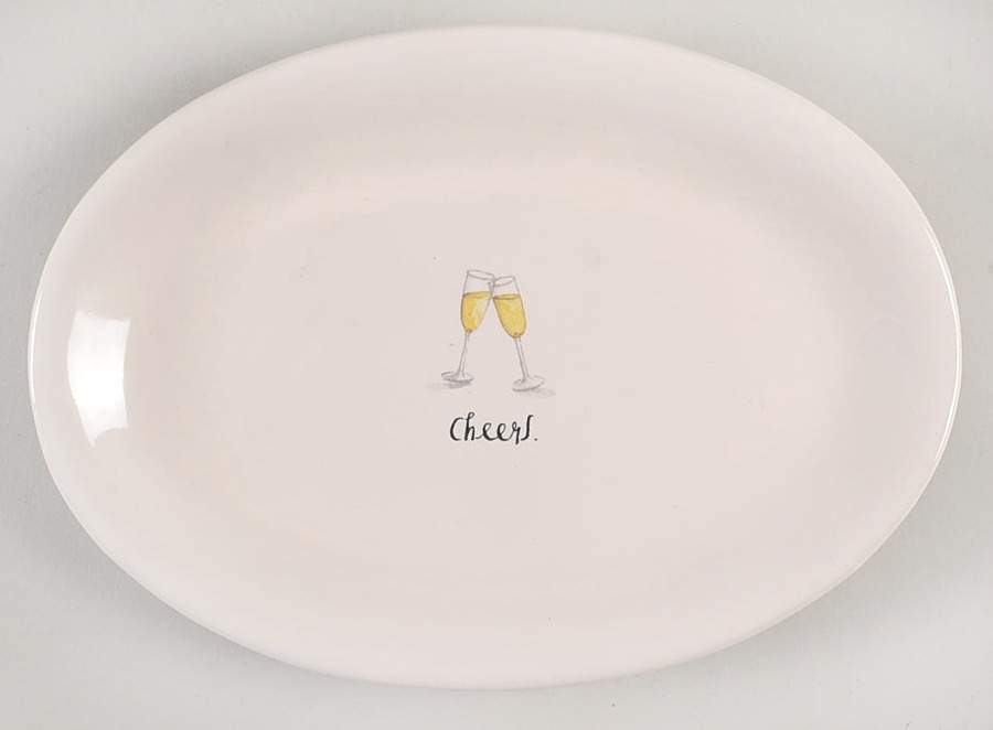 Rae Dunn Kitchenware 8" Oval Plate by Magenta-1