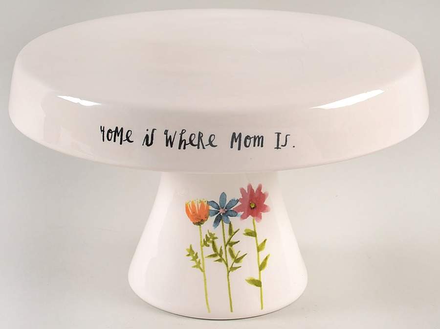 Bloom Flowers 9" Pedestal Cake Stand by Magenta-1
