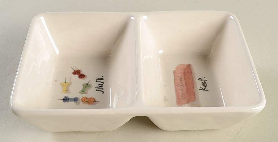 Rae Dunn Giftware (2 Part) Rectangular Divided Dish by Magenta-1