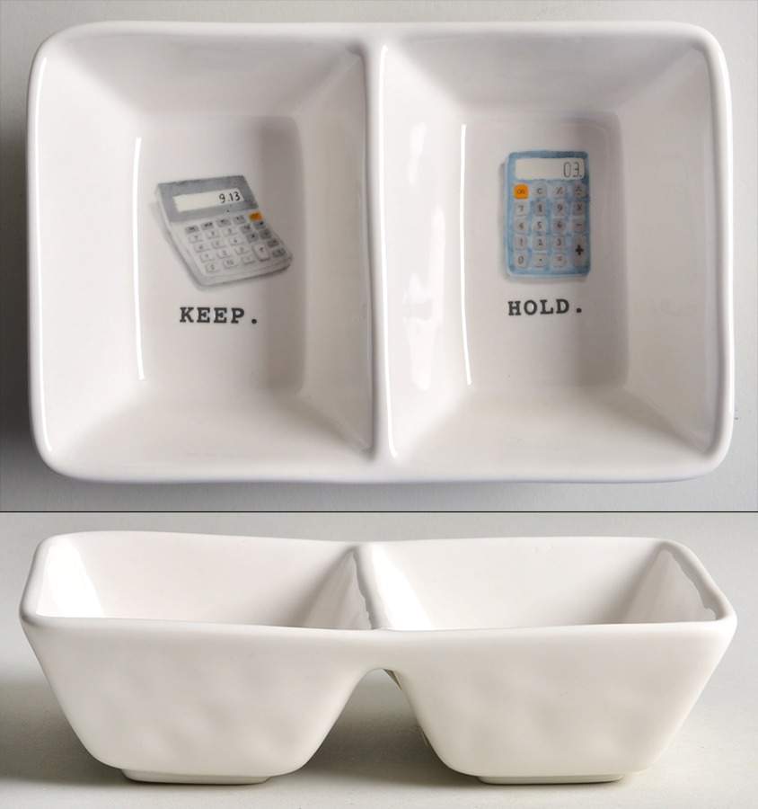 Office (2 Part) Rectangular Divided Dish by Magenta-1
