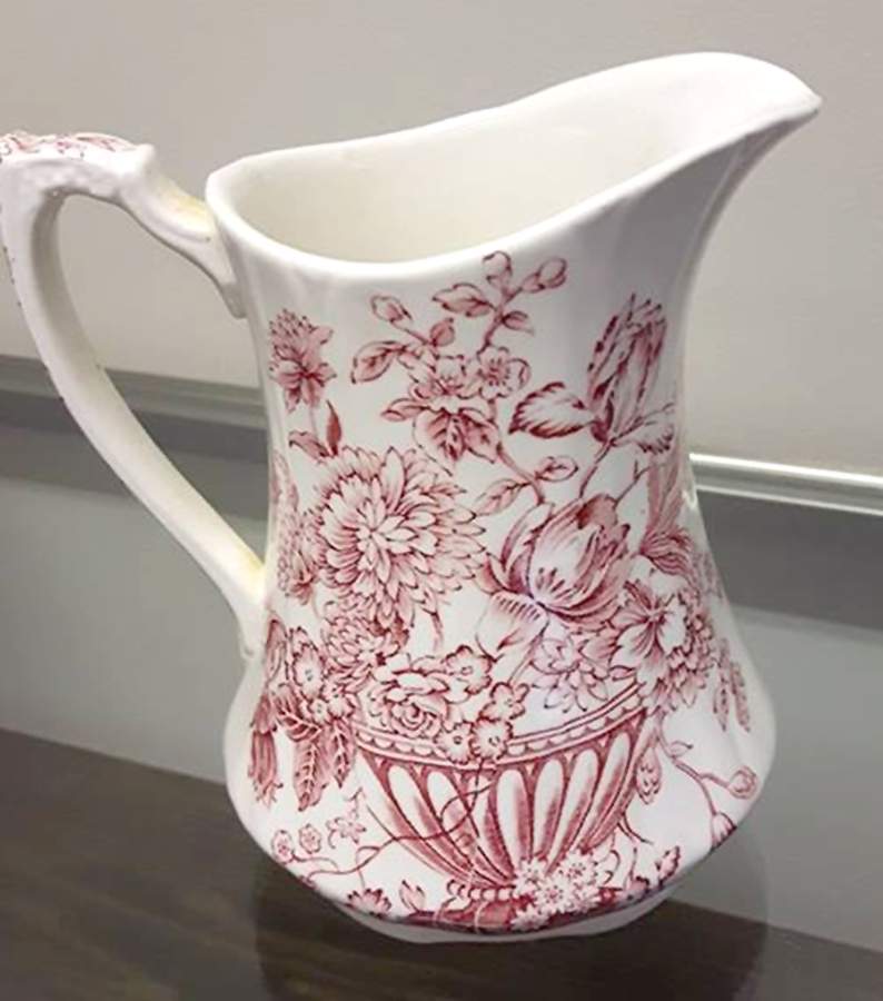 Floral Bounty Red Creamer by Alfred Meakin-1