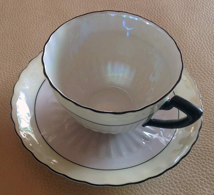 MOS58 Footed Cup & Saucer Set by Moschendorf-1