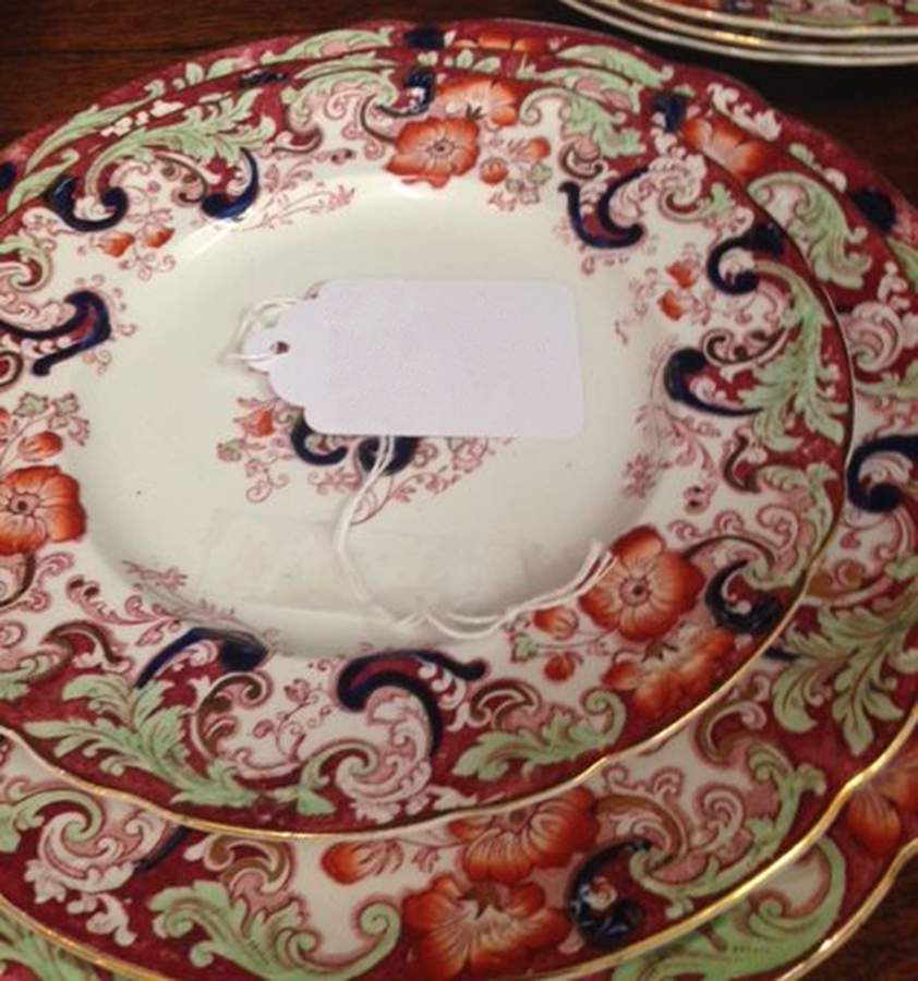 Ormonde Rust, Green & Blue Dinner Plate by Alfred Meakin-1