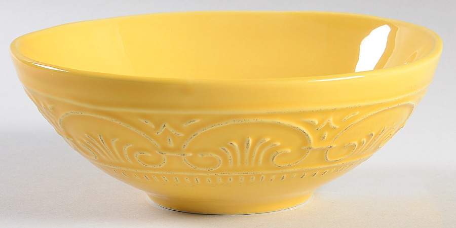 MLJ15 Rustic Yellow Soup/Cereal Bowl by Maioliche Jessica-1