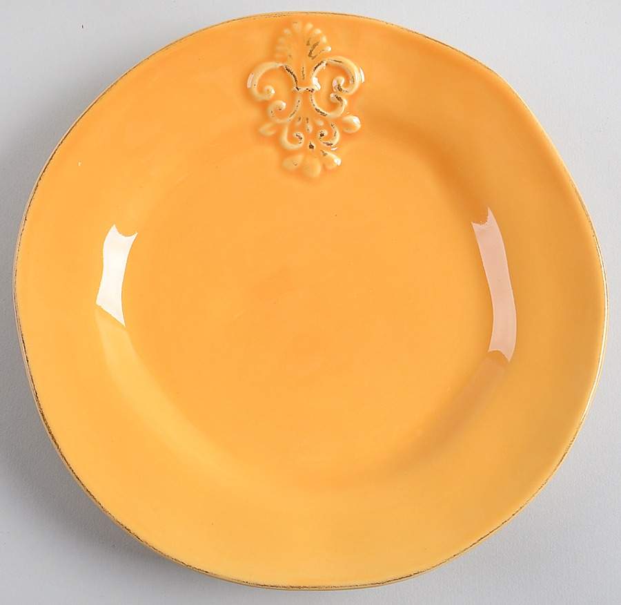 MLJ4 Orange Salad Plate by Maioliche Jessica-1