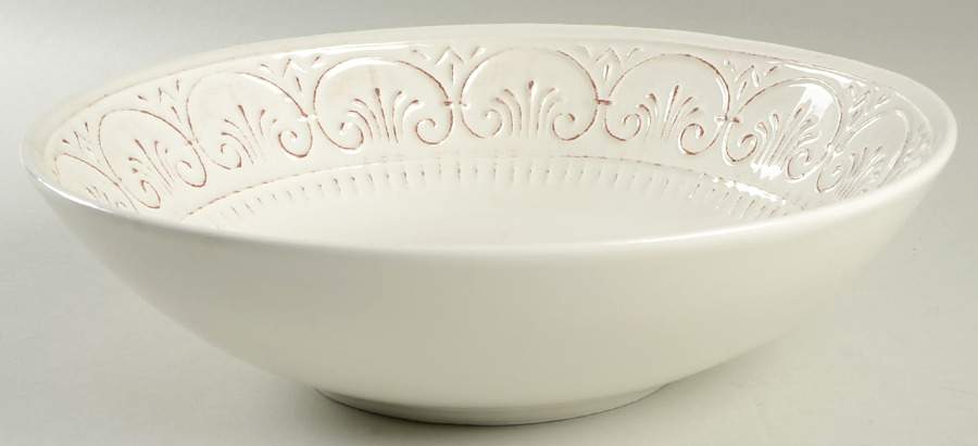 MLJ15 Cream 12" Round Serving Bowl by Maioliche Jessica-1