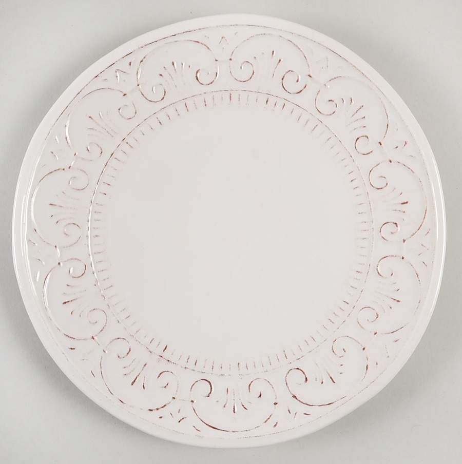 MLJ15 Cream Salad Plate by Maioliche Jessica-1