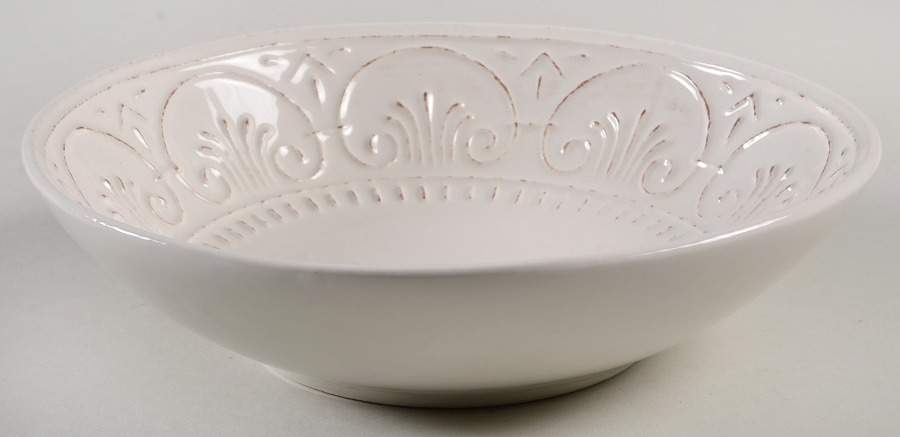MLJ15 Cream 9" Individual Pasta Bowl by Maioliche Jessica-1