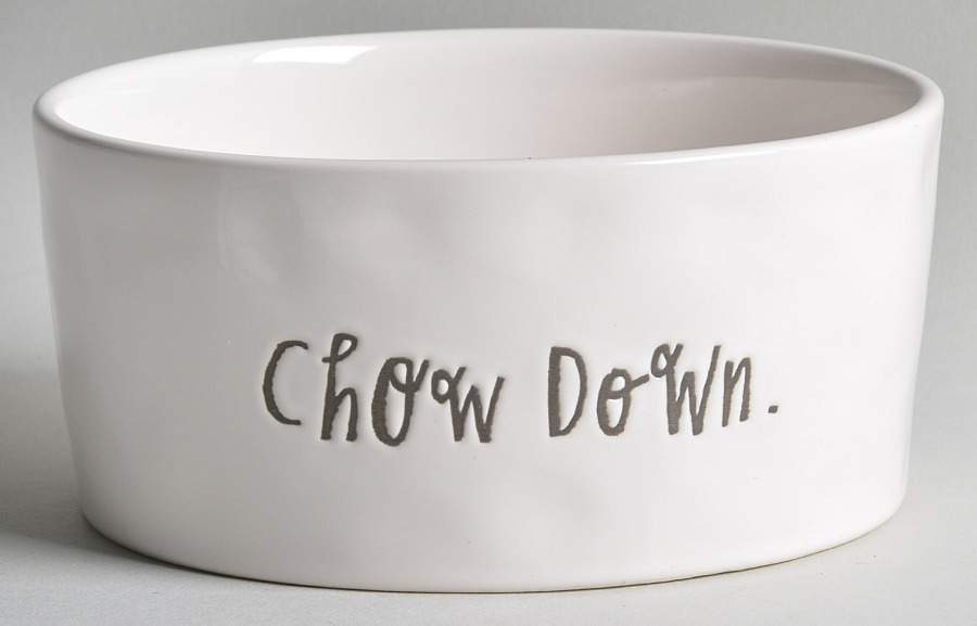 Stem Print Dog Bowl by Magenta-1