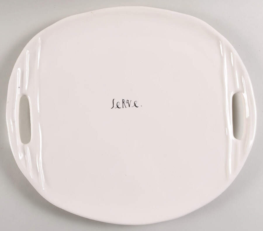 Stem Print 13" Handled Tray by Magenta-1