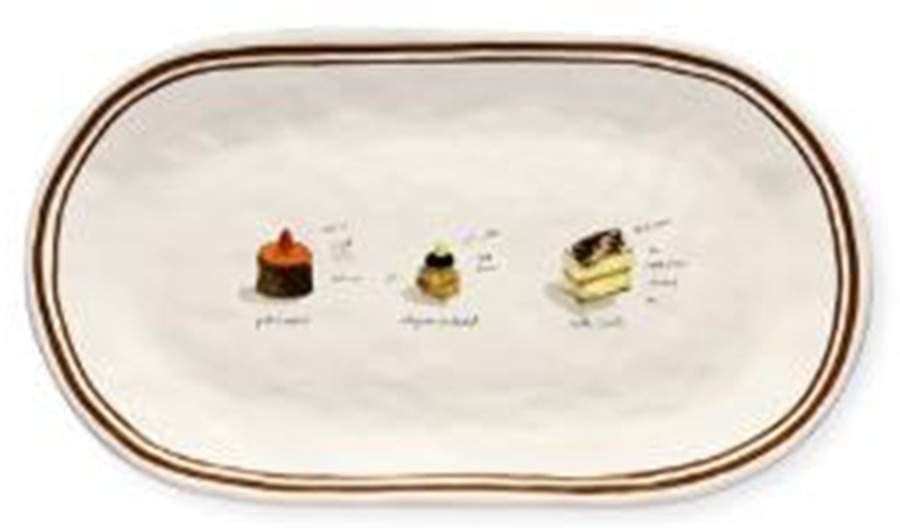 French Dessert 14" Oval Serving Platter by Magenta-1
