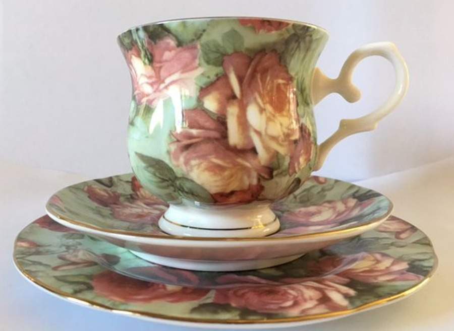 Morning Dew Footed Cup & Saucer Set by Maxwell & Williams-1