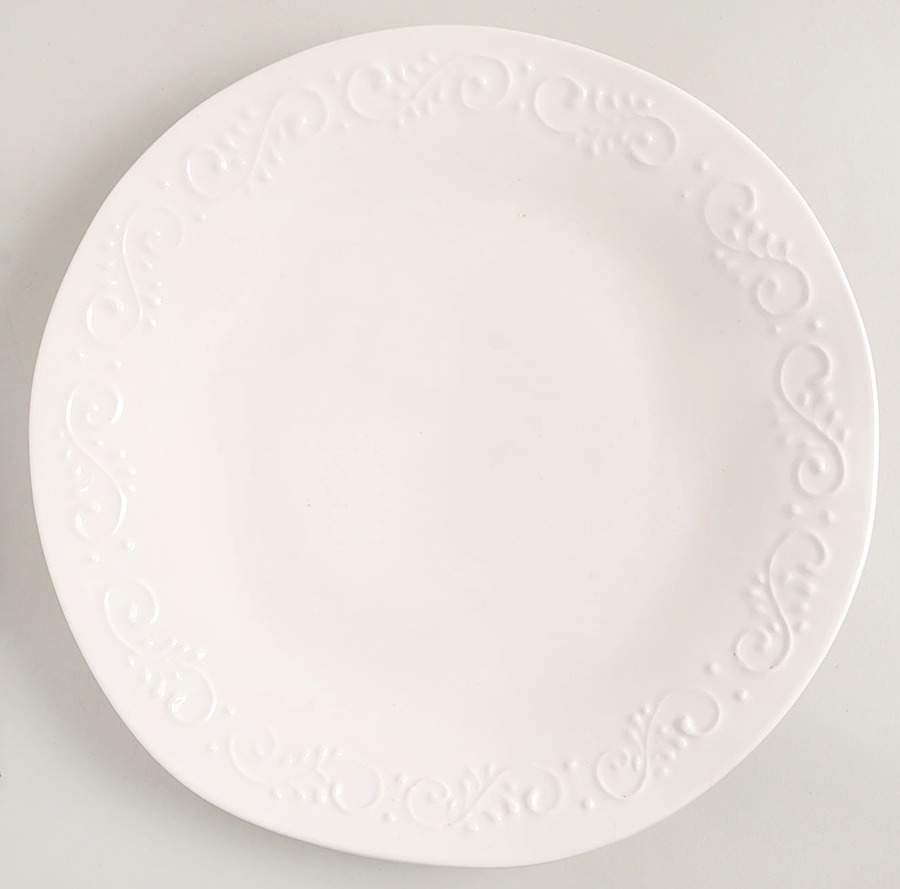 MLJ16 White Dinner Plate by Maioliche Jessica-1