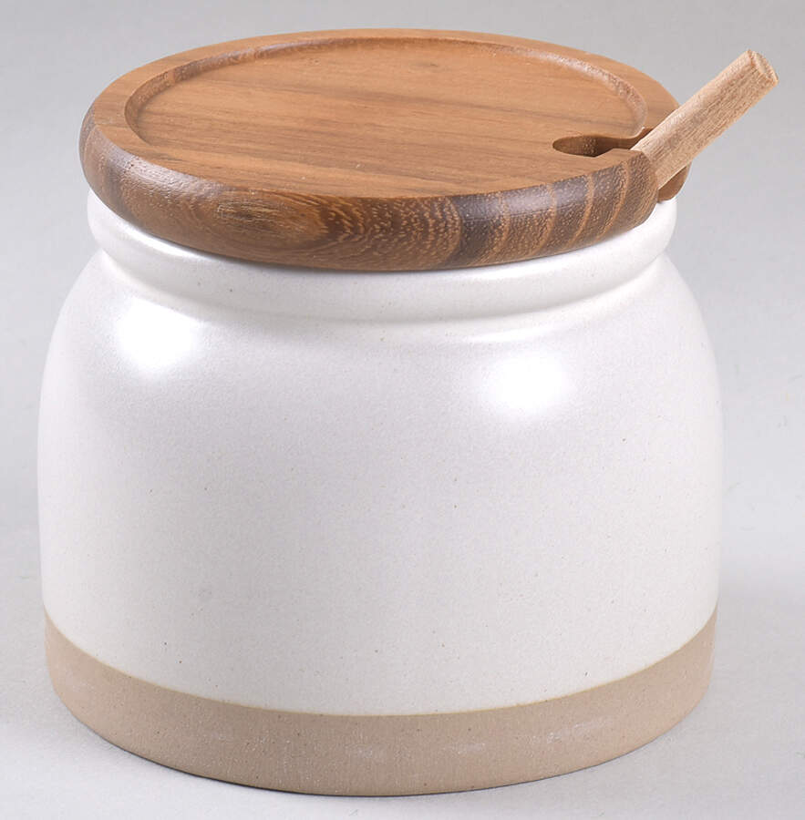 Hearth & Hand Honey Pot W/ Lid & Spoon /Dipper by Magnolia-1