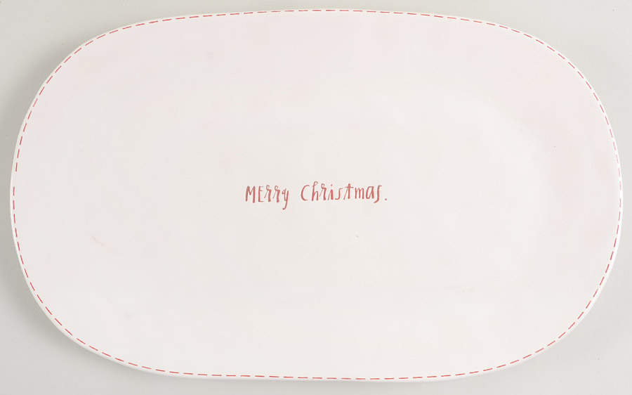 Rae Dunn Holiday 14" Oval Serving Platter by Magenta-1