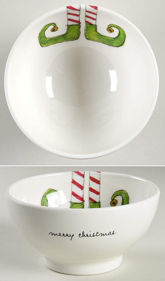 Rae Dunn Holiday Melamine All Purpose Bowl by Magenta-1