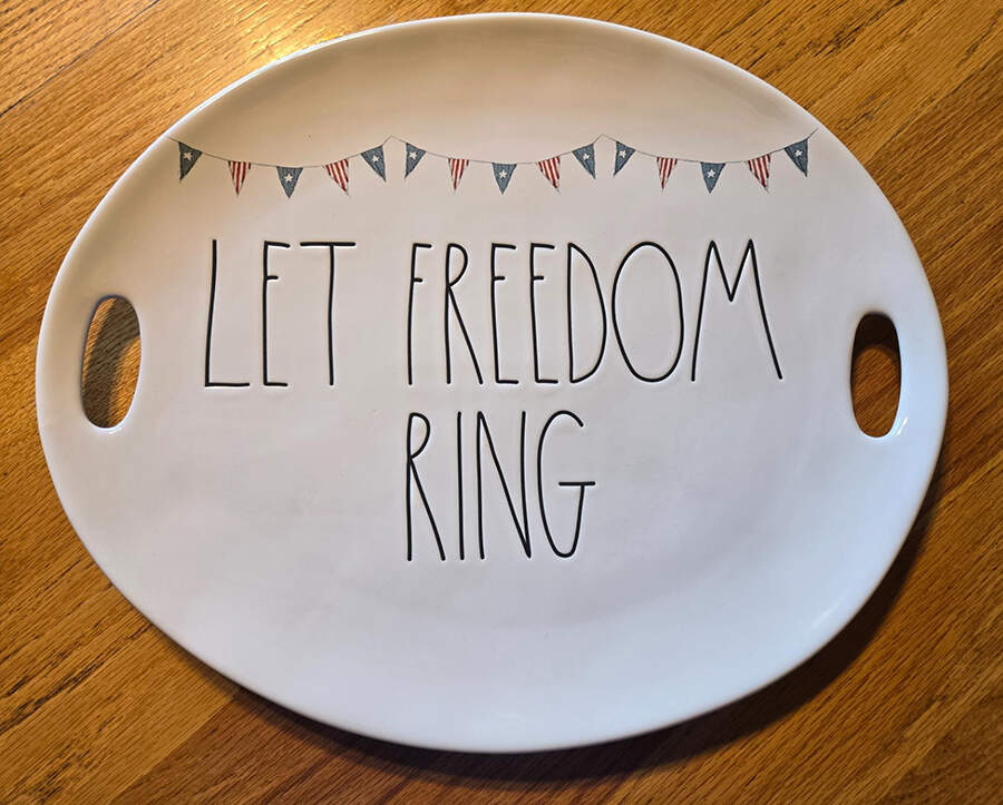 Farmhouse 15" Oval Handled Platter by Magenta-1
