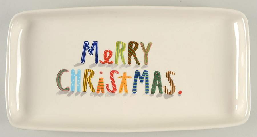 Rae Dunn Holiday 14" Rectangular Serving Platter by Magenta-1