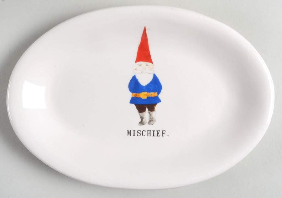 Christmas Gnomes 8" Oval Plate by Magenta-1